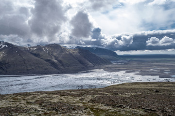 Skaftafellsjokull glacie one of the most impresive of Iceland