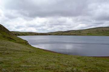 Lake over a mountain
