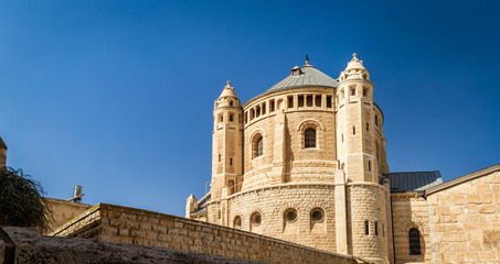 Fototapeta na wymiar View of Dormition Abbey in Jerusalem