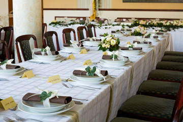 wedding table set
