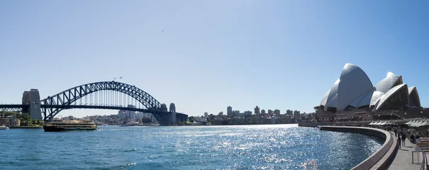 Cercles muraux Théâtre Pont emblématique du port de Sydney