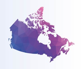 Poygonal map of Canada