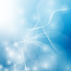 Abstract curved lines on bright background Vector illustration