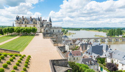 Schloss Amboise über dem Loiretal, Frankreich