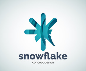 Obraz premium Vector Christmas snowflake logo template