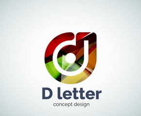 Vector D letter concept logo template