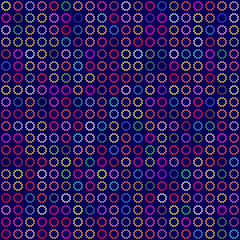 Stylish colorful polka dot pattern background.