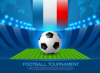 European football championship in France vector