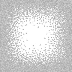 Isolated abstract grey and white color dust background. Seamless dotted texture. Messy powder backdrop. Unusual germs image. Vector dust illustration.