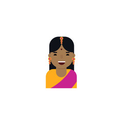 Indian woman vector avatar.