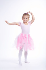 balerina dancer on bright background