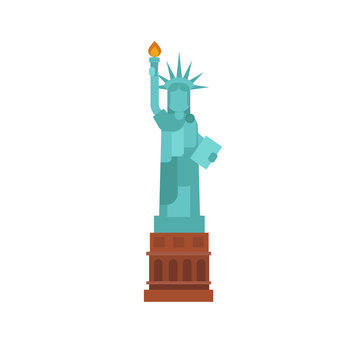 The Statue of Liberty vector flat illustration