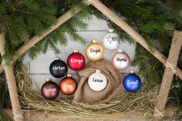 Weihnachtskrippe Christbaumschmuck