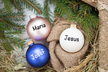 Weihnachtskrippe Christbaumschmuck