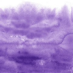 Violet watercolor painted stain abstract background