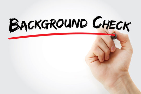 Hand Writing Background Check With Marker, Concept Background