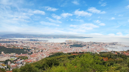 Fototapeta na wymiar Trieste veduta panoramica