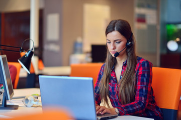 Fototapeta premium Successful business woman working at the office