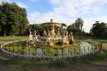 A historical fountain multi-tiered in 