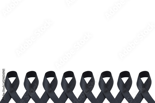 "Black ribbon isolated on white background" Stock photo and royalty
