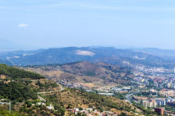 Obraz premium Top view of cityscape of Barcelona, Spain