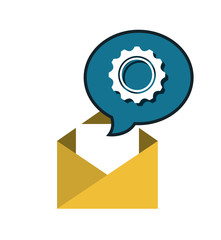 social media concept flat icons vector illustration design