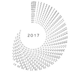 2017 spiral calendar