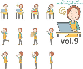 Diverse set of middle-aged woman , EPS10 vector format vol.9