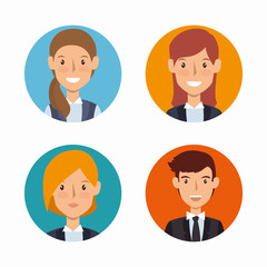 Fototapeta premium business people avatars group vector illustration design