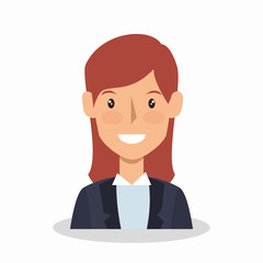 businesswoman avatar elegant icon vector illustration design