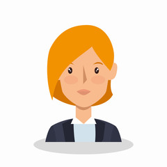 businesswoman avatar elegant icon vector illustration design