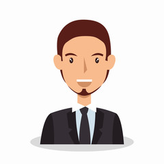 businessman avatar elegant icon vector illustration design
