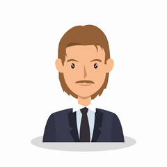 businessman avatar elegant icon vector illustration design