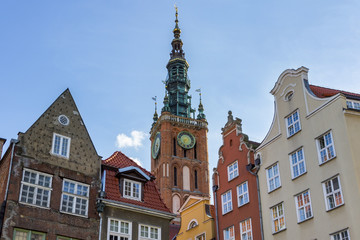 Monuments in old town in Gdansk
