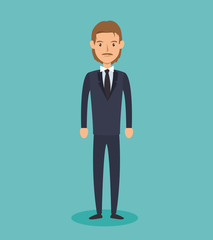 Fototapeta premium businessman avatar elegant icon vector illustration design