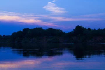 Foto op Canvas Nice lake in a beautiful evening © keleny