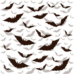 Fototapeta premium Bat dark. Isolated on white. Background. Happy halloween. Bat cartoon. Vector illustration.