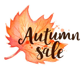 Background for seasonal autumn sale