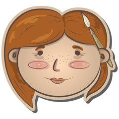Cheerful funny artist