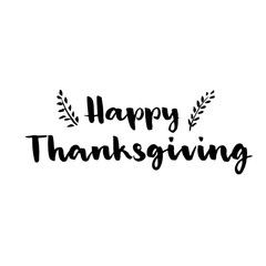 Fototapeta premium Happy Thanksgiving lettering. Hand drawn typography.