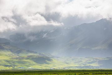 View at mountain landscape in Iceland
