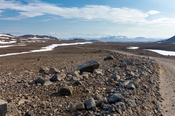 View at mountain landscape in Iceland