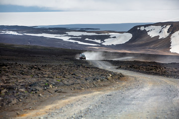 View at mountain landscape in Iceland