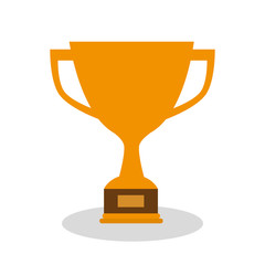 trophy cup winner isolated icon vector illustration design