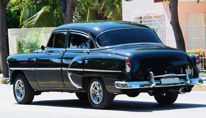American Classic car on street in Havana Cuba
