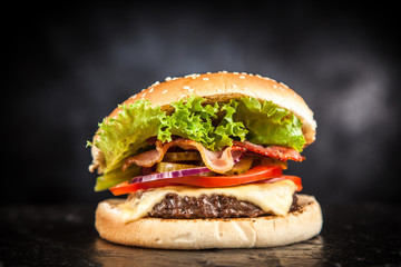 Delicious grilled burger