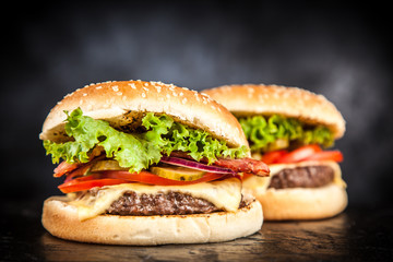 Delicious grilled burger