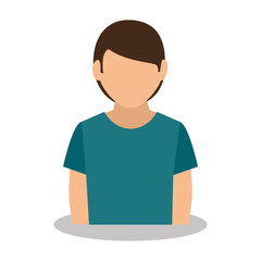 young man avatar isolated icon vector illustration design