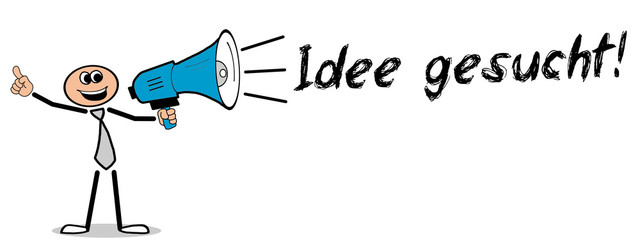 Idee gesucht! Mann mit Megafon