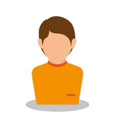 little boy son family member vector illustration design